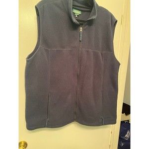LL Bean vest fleece XL navy